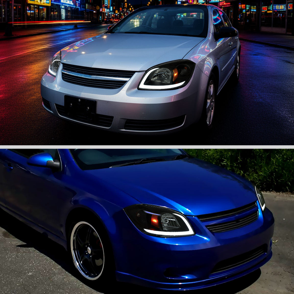 Spec-D black smoked factory style headlight assembly for 2005-2010 Cobalt