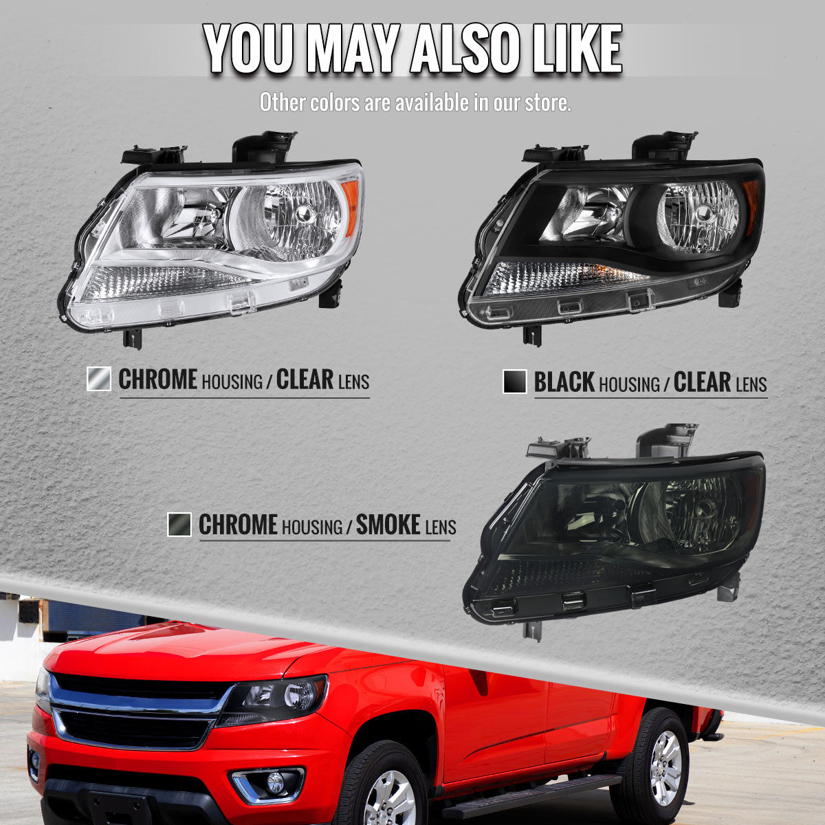 Spec-D 15-22 Chevy Colorado OEM GL Chrome Headlights