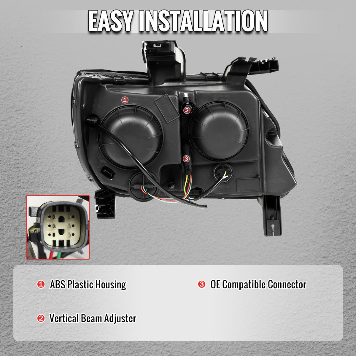 Spec-D Colorado replacement headlights matte black housing clear