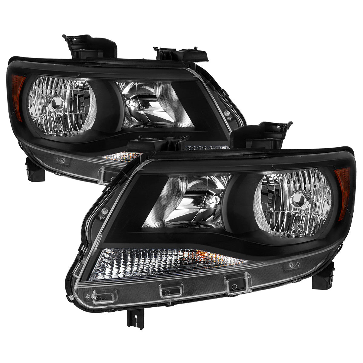 Spec-D 2015-2022 Chevy Colorado headlights matte black clear lens