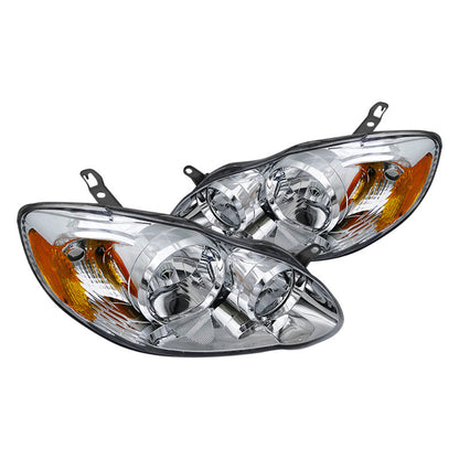 junyan Spec-D 03-08 Toyota Corolla Chrome Headlights 2lh-cor03-rs