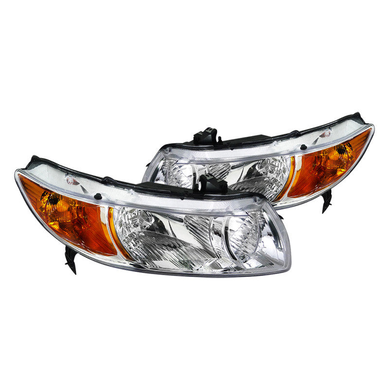 junyan Spec-D 2006-2011  Honda Civic 2Dr Chrome Headlights 2lh-cv062-rs