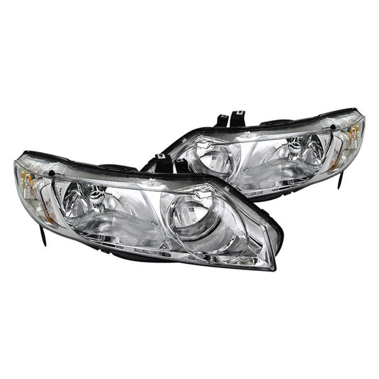 junyan Spec-D 06-11 Honda Civic 4Dr Chrome Headlights 2lh-cv064-rs