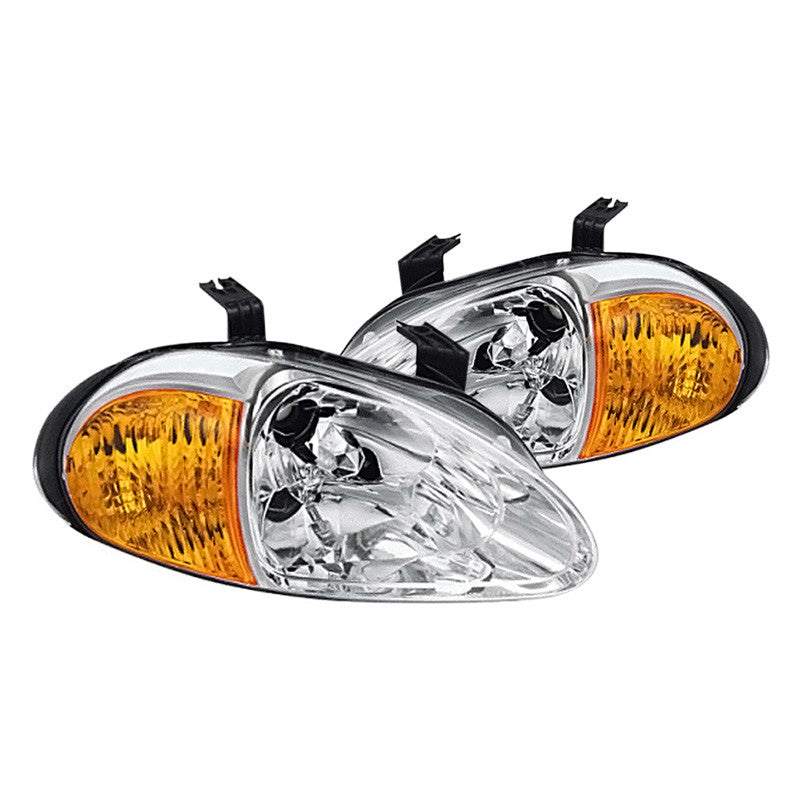 junyan Spec-D 93-95 Honda Del Sol Chrome Headlights 2lh-del93-eu