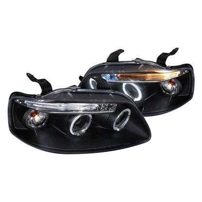 junyan Spec-D 04-08 Chevy Aveo Halo Projector HeadLights -Black