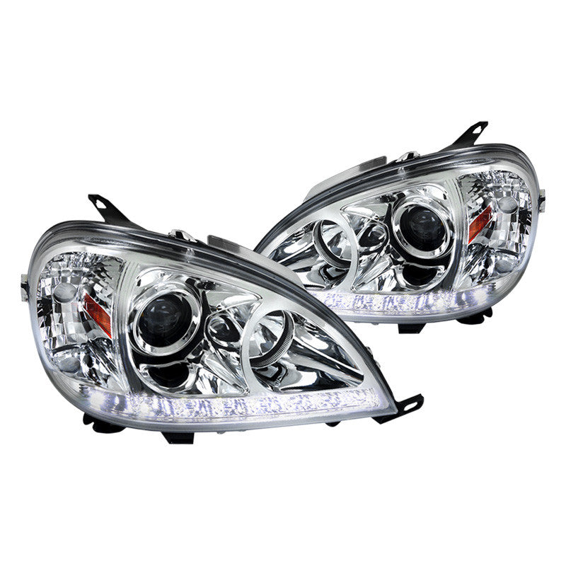 junyan Spec-D 98-01 Mercedes W163 Ml Projector Chrome Halogen Headlights 2lhp-bw16398-tm