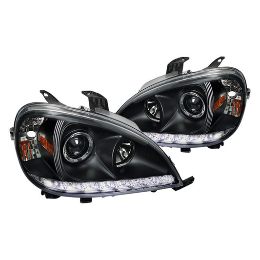 junyan Spec-D 98-01 Mercedes W163 Ml Projector Black Halogen Headlights 2lhp-bw16398jm-tm