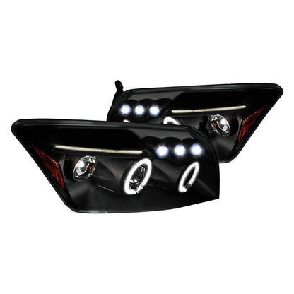 junyan Spec-D 07-10 Dodge Caliber Halo Projector HeadLights -Black