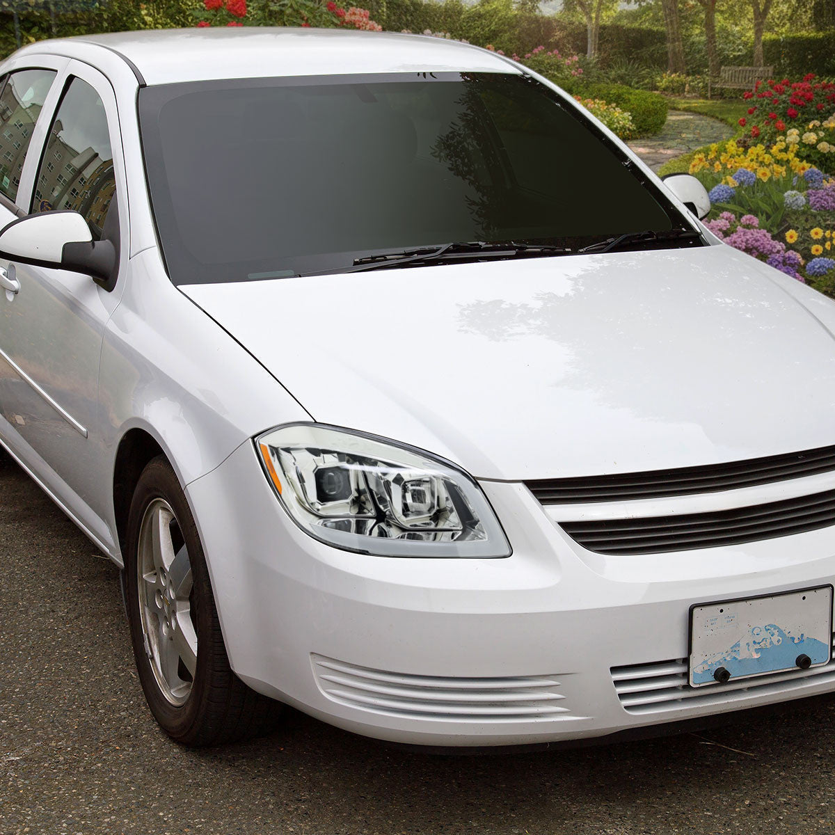 Chrome clear projector headlights Spec-D for 05-10 Cobalt with LED DRL