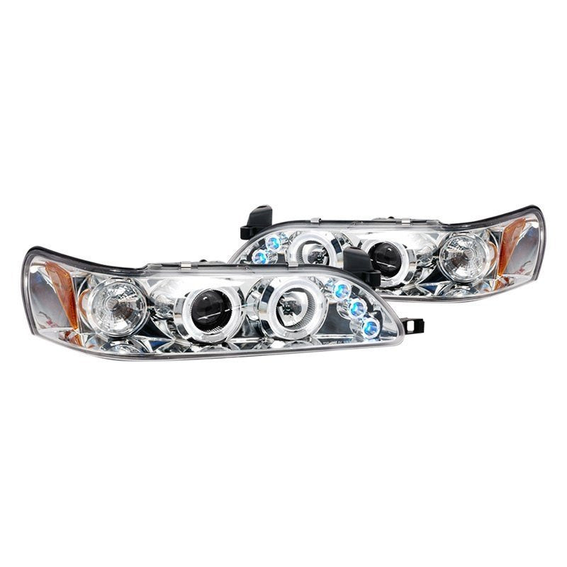 junyan Spec-D 93-97 Toyota Corolla Halo Projector HeadLights -Chrome