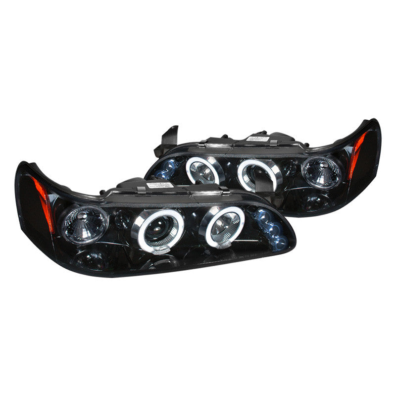 junyan Spec-D 93-97 Toyota Corolla Projector Gloss Blk W Smk Lens Headlight 2lhp-cor93g-tm