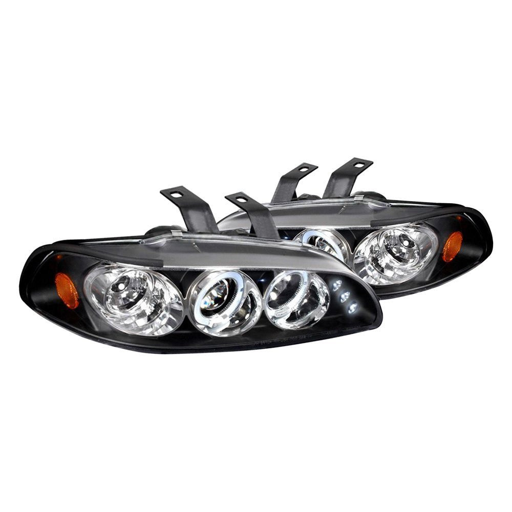 1992-1995 Civic Headlights (Projector, Halo, LED, in Black housing)