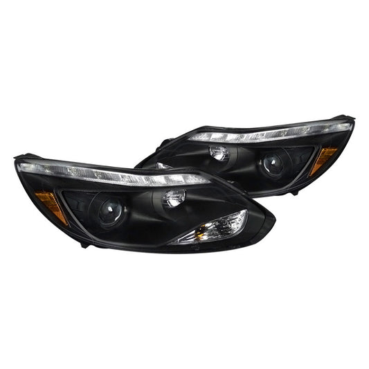 junyan Spec-D 12-Up Ford Focus Projector Black W LED DTRL Headlights 2lhp-foc12jm-tm