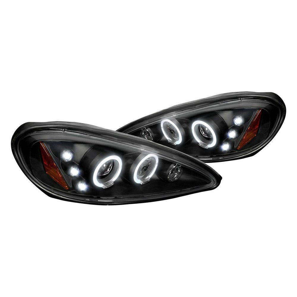 junyan Spec-D 99-05 Pontiac Grand am Halo Projector HeadLights -Black