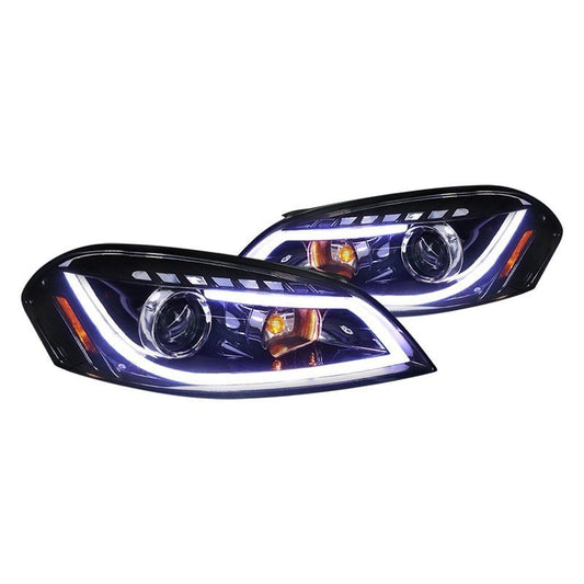 junyan Spec-D 06-12 Chevy Impala Projector Gloss Blk W Smoke lens Headlights