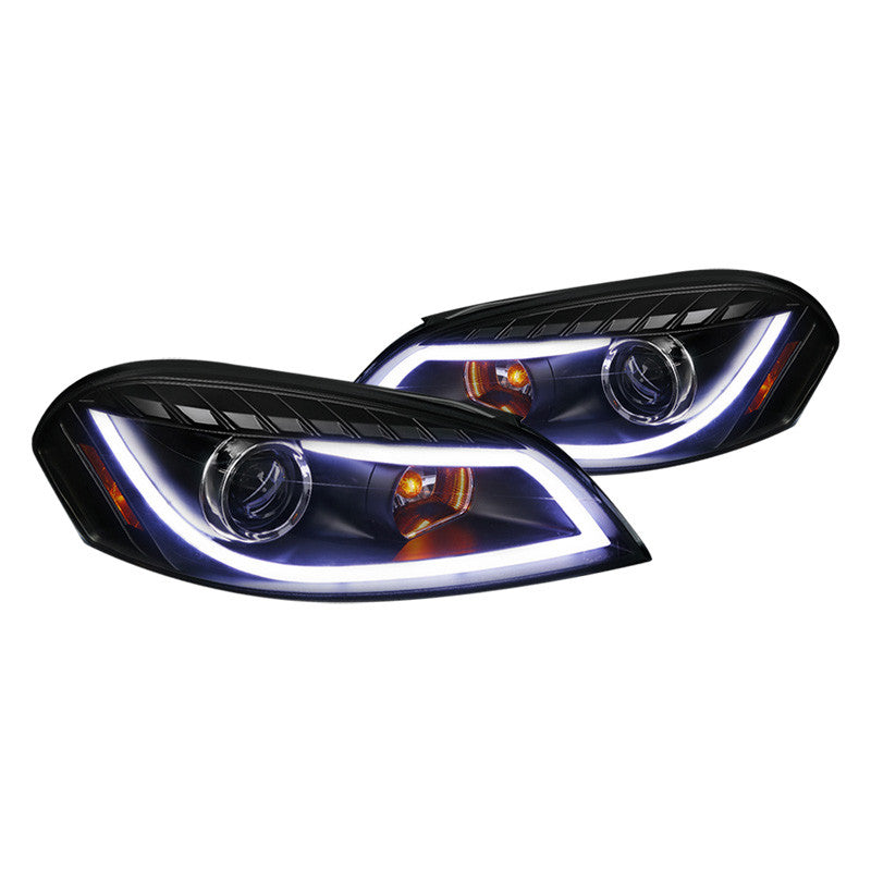 junyan Spec-D 06-12 Chevy Impala Projector Black DTRL Headlights 2lhp-ipa06jm-tm