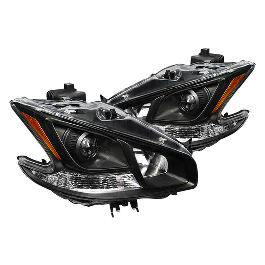 junyan Spec-D 09-11 Nissan Maxima Projector Black Halogen Headlights 2lhp-max09jm-dp