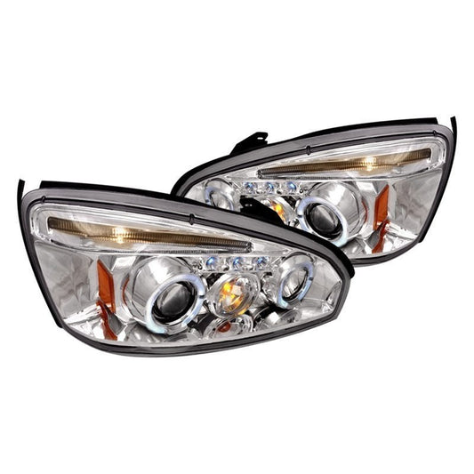 junyan Spec-D 04-08 Chevy Malibu Halo Projector HeadLights -Chrome