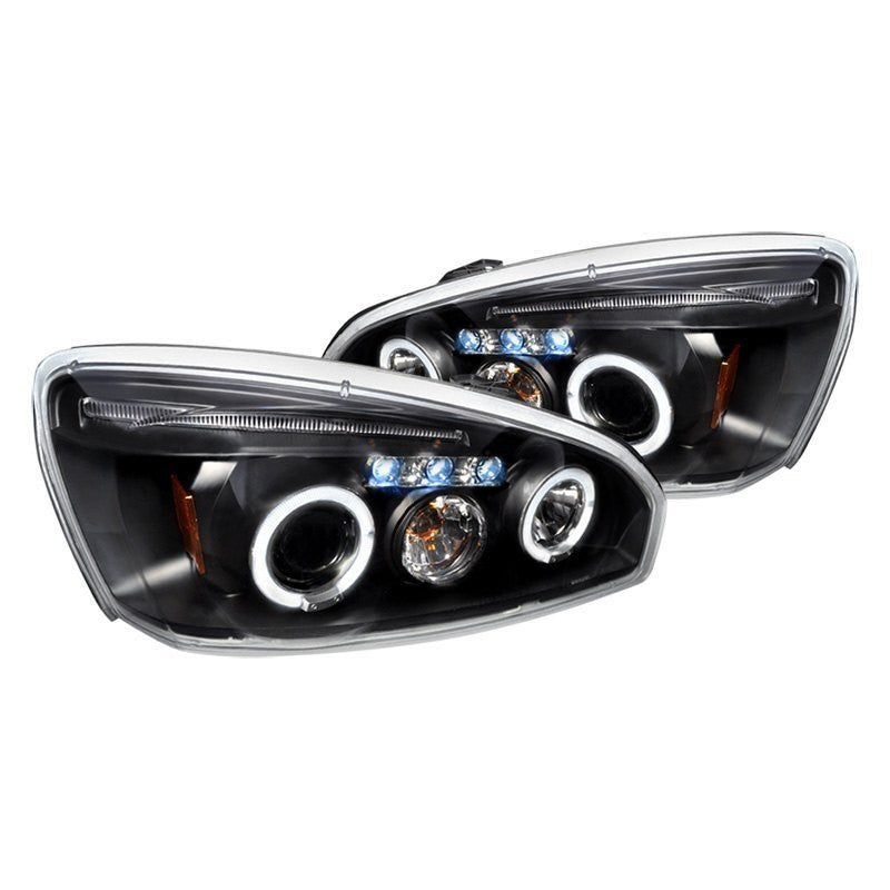 junyan Spec-D 04-08 Chevy Malibu Halo Projector HeadLights -Black