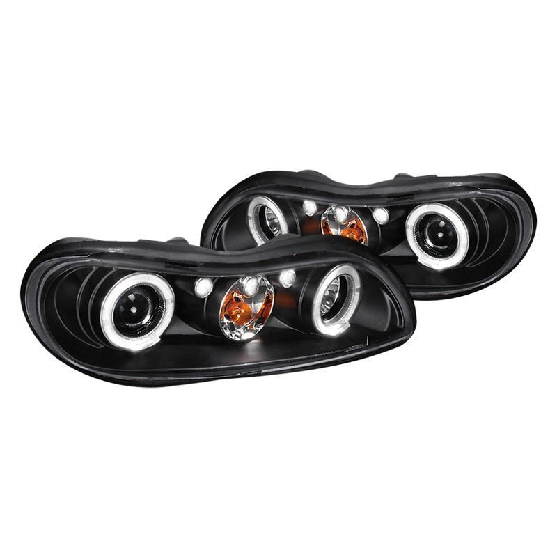 junyan Spec-D 97-03 Chevy Malibu Halo Projector HeadLights -Black