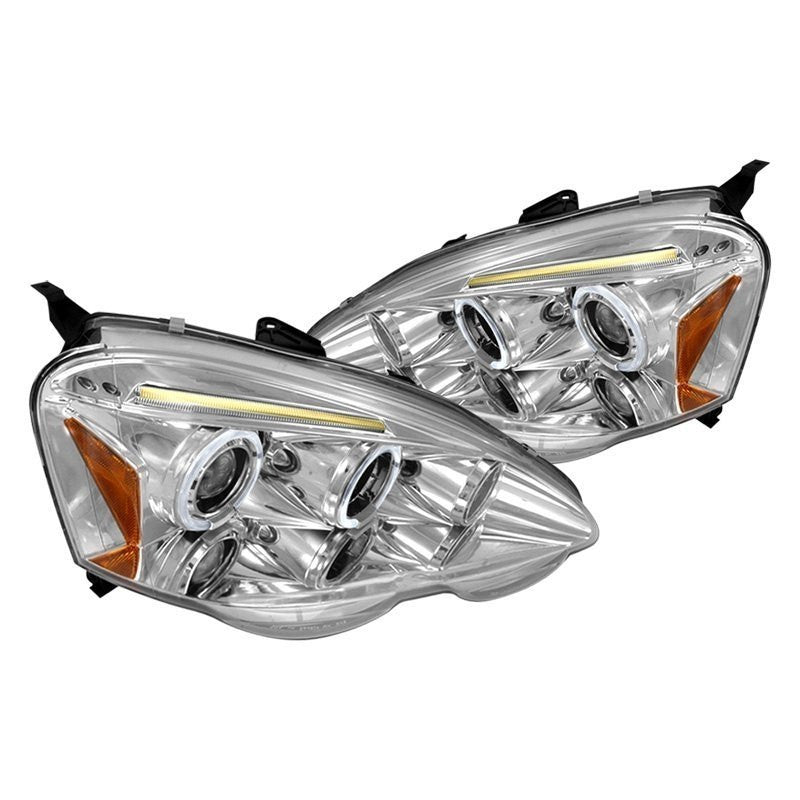 junyan Spec-D 02-04 Acura RSX Halo Projector HeadLights -Chrome