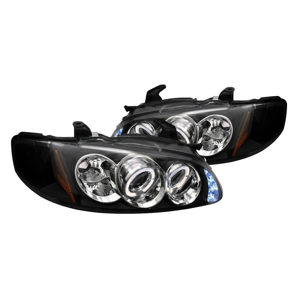 junyan Spec-D 00-03 Nissan Sentra Halo Projector HeadLights -Black