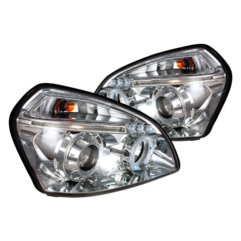 junyan Spec-D 05-09 Hyundai Tucson Projector Chrome Headlights 2lhp-tuc04-tm