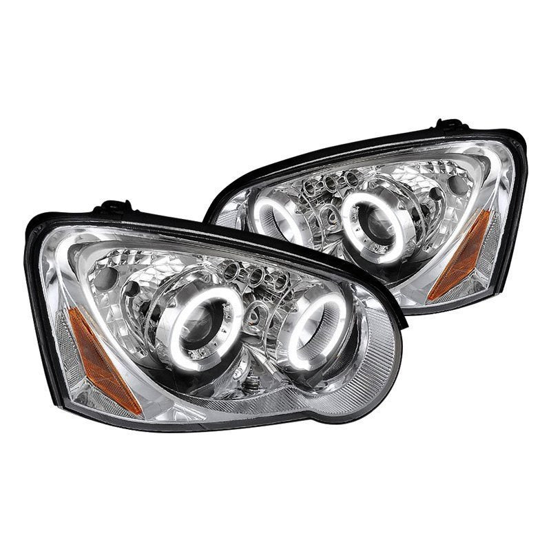 junyan Spec-D 04-05 Subaru Impreza Halo Projector HeadLights -Chrome