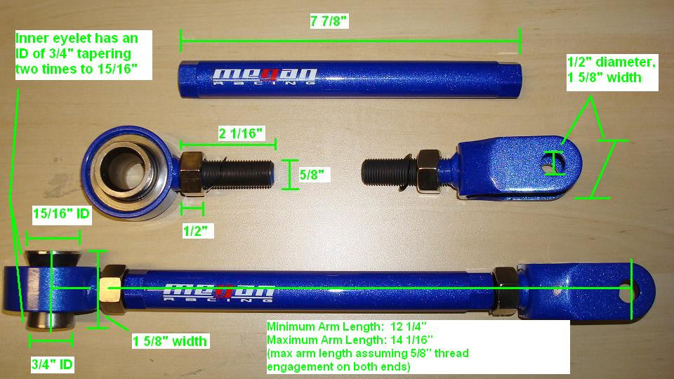 350z G35 03-08 Rear Radius Arms