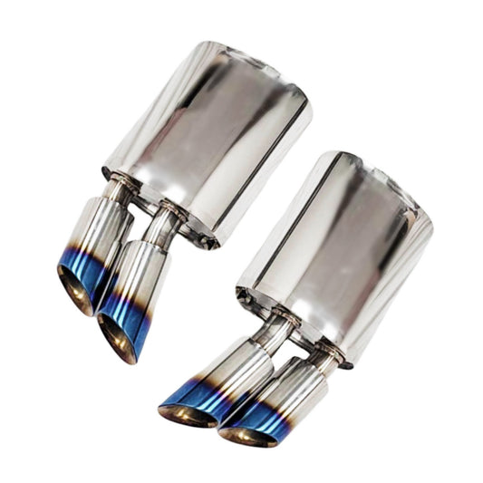 Tsudo staggerd Quad Burnt Tips Universal Muffler Exhaust