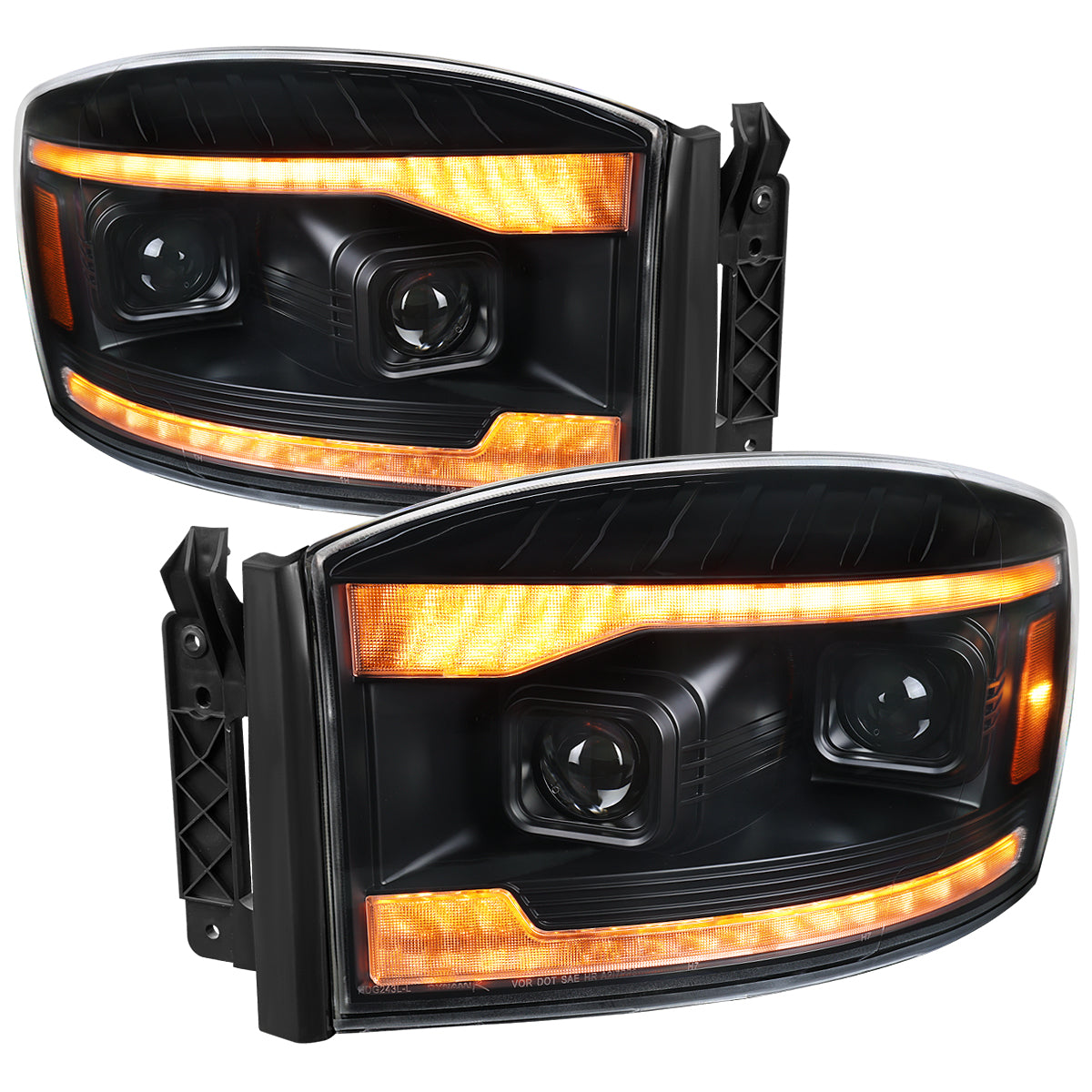 Spec-D 06-08 Dodge Ram 1500 06-09 Ram 2500 3500 Projector Led Headlight Black improve