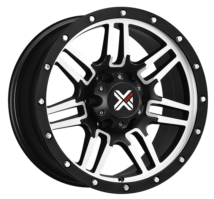 DX4 17x8.5 Type 7S 6/139 ET-6 matte black machined 4x4 off road wheels