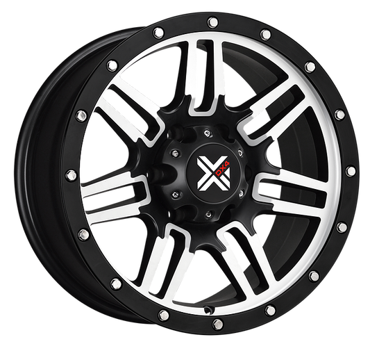 DX4 17x8.5 Type 7S 5x139.7 matte black machined 4x4 off road wheels