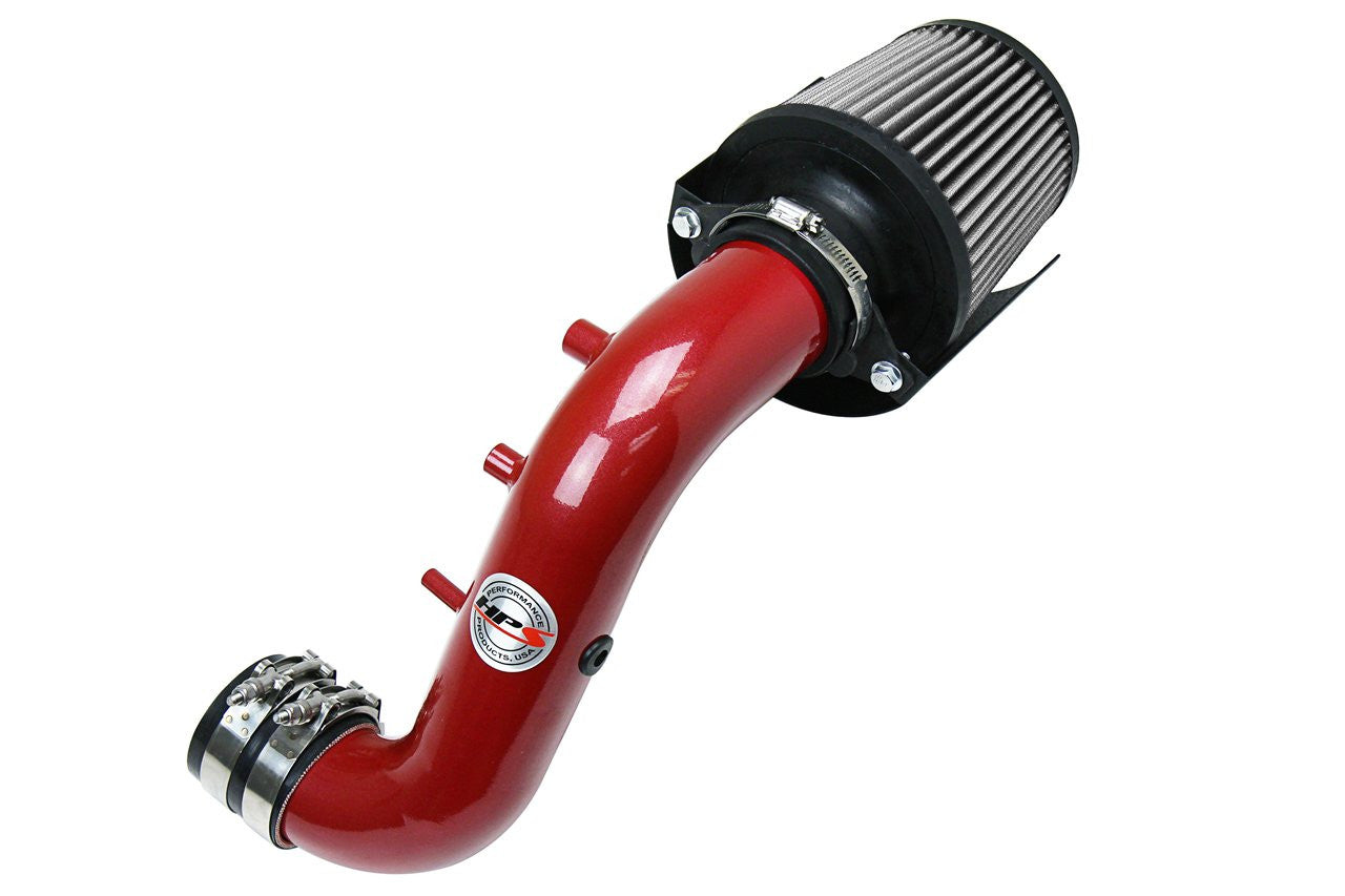 HPS Red Short ram Air Intake Kit + Heat Shield Cool Short Ram 827-121R