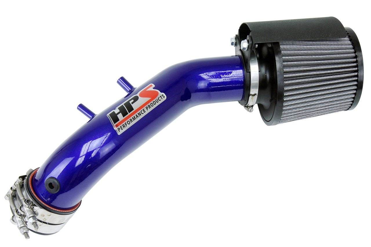 HPS Blue Short ram Air Intake Kit + Heat Shield Cool Short Ram 827-122BL