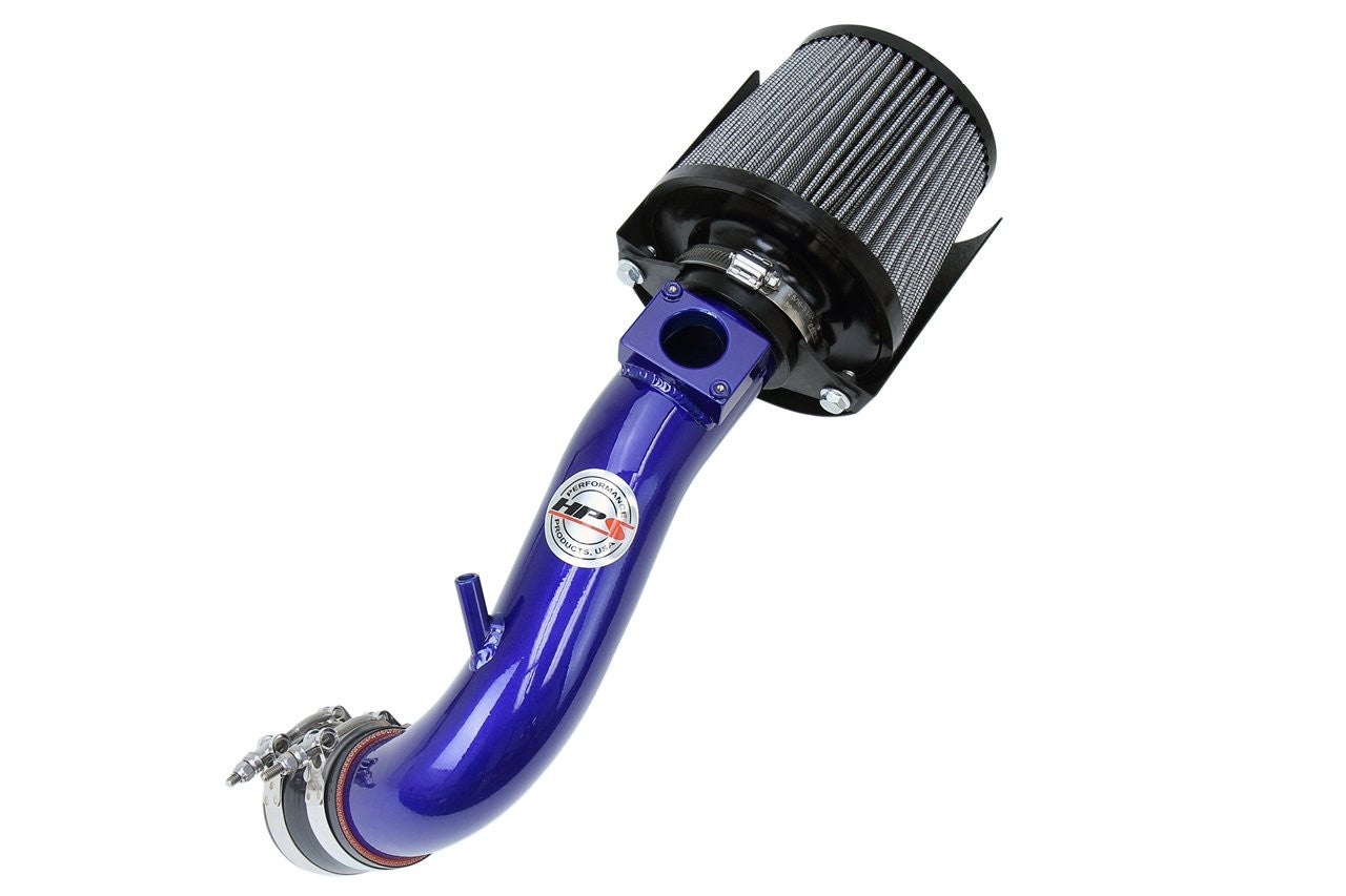 HPS Blue Short ram Air Intake Kit + Heat Shield Cool Short Ram 827-162BL