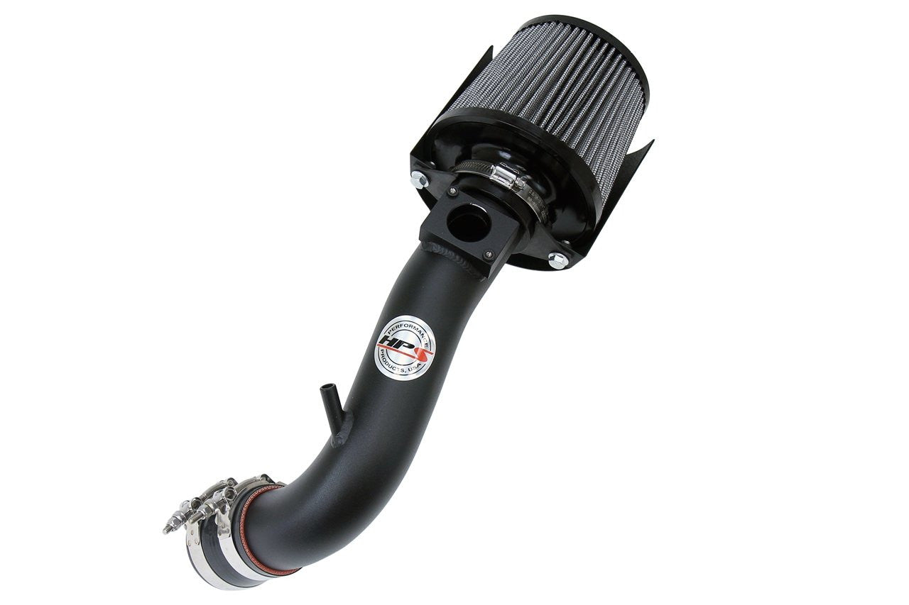 HPS Black Short ram Air Intake Kit + Heat Shield Cool Short Ram 827-162WB