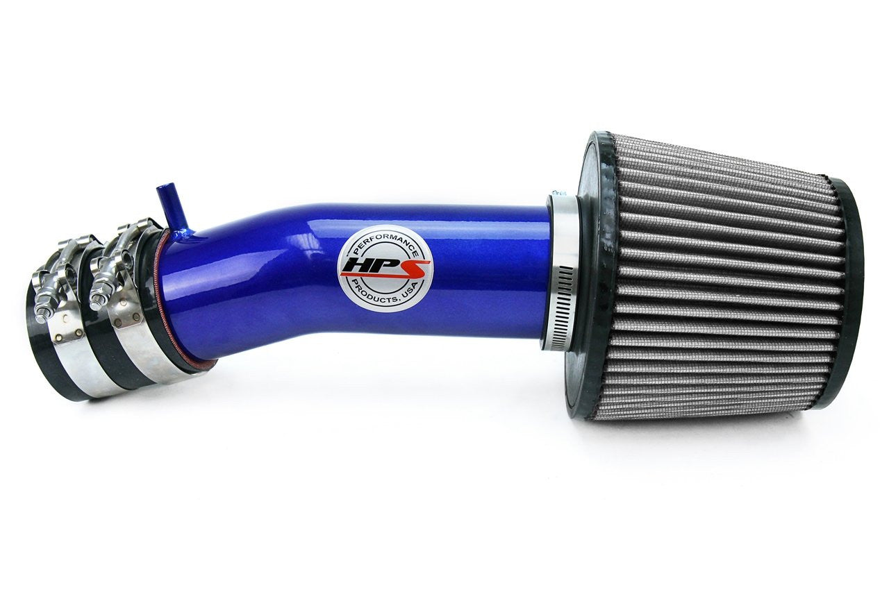 HPS Blue Short ram Air Intake Kit Cool Short Ram High Flow Filter 827-275BL