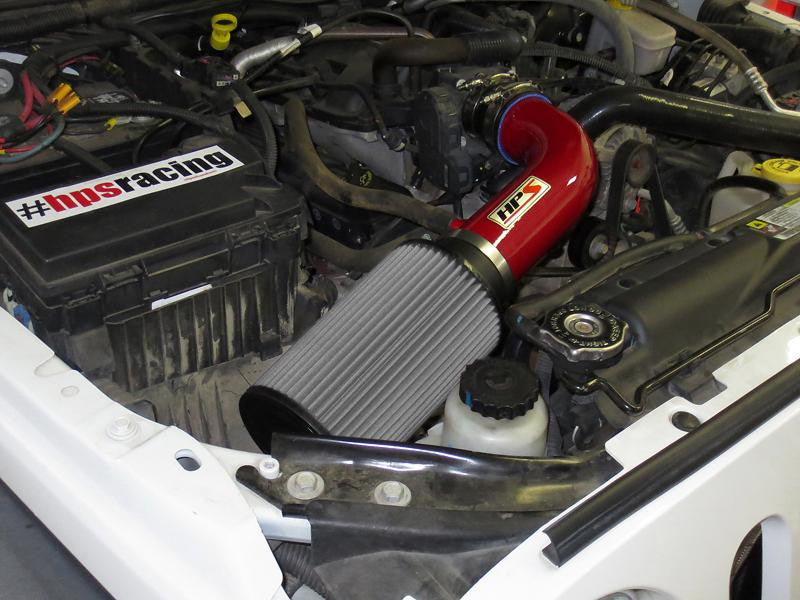 HPS Red Short ram Air Intake Jeep Wrangler