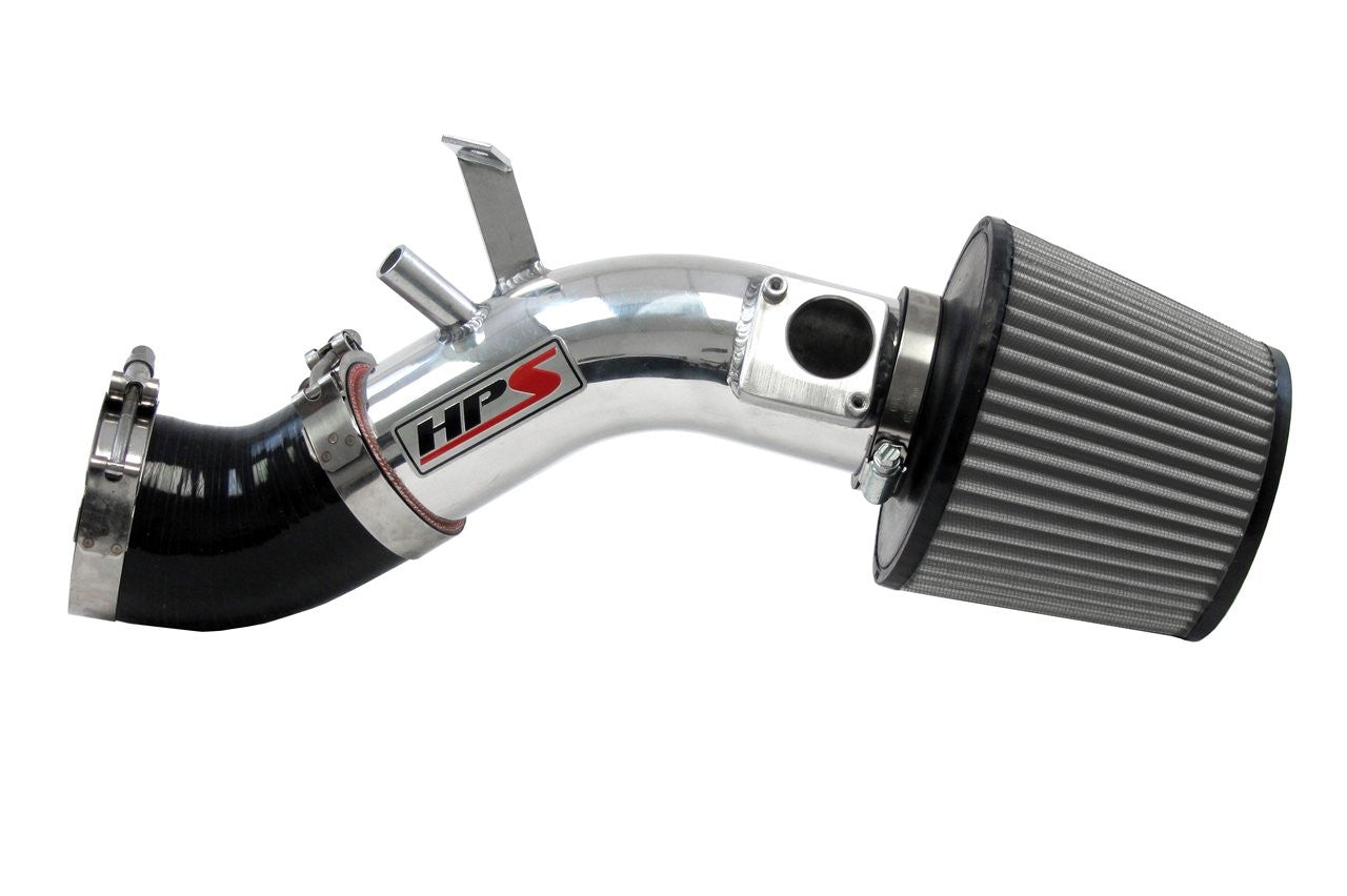 HPS Polish Short ram Air Intake Kit Cool Short Ram High Flow Filter 827-500P