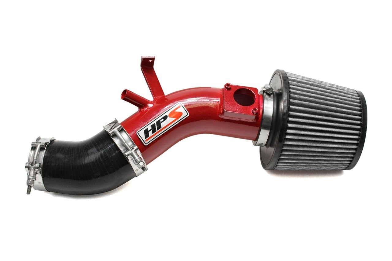 HPS Red Short ram Air Intake Kit Cool Short Ram High Flow Filter 827-500R