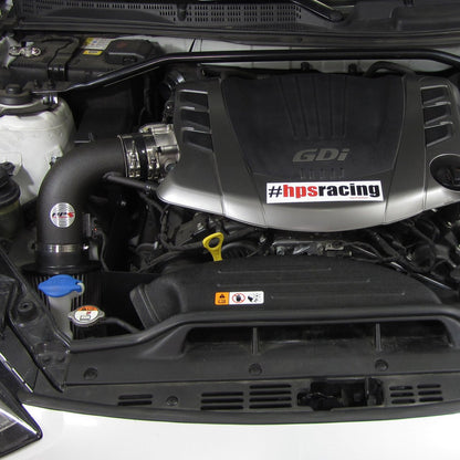 HPS Polish Short ram Air Intake Hyundai Genesis