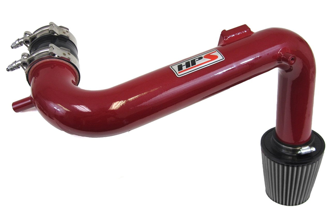 HPS Red Short ram Air Intake Kit Cool Short Ram High Flow Filter 827-527R