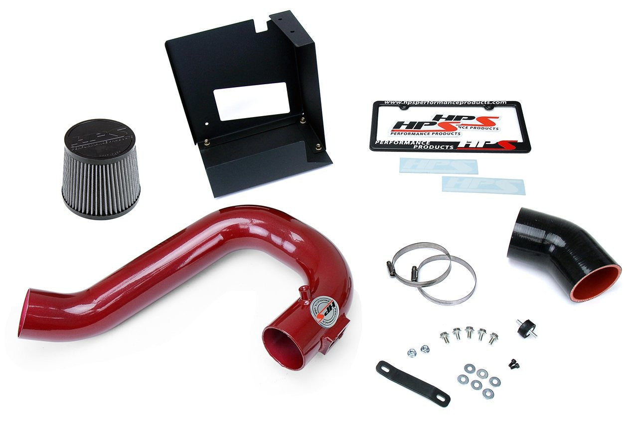 HPS Short Ram Air Intake 827-545R Subaru WRX 2015-17 Red