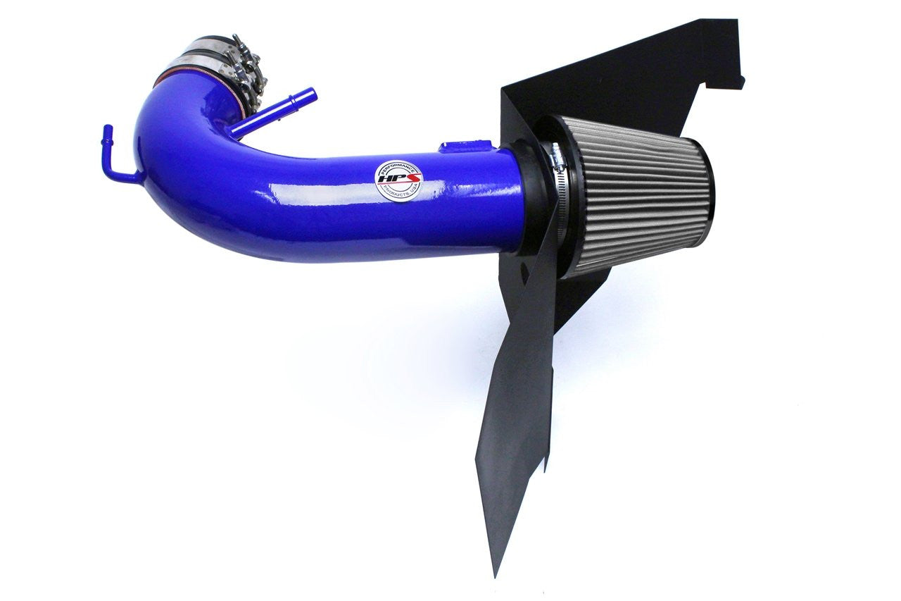 HPS Performance Blue Short ram Air Intake for 2015-2017 Ford Mustang GT V8 5.0L