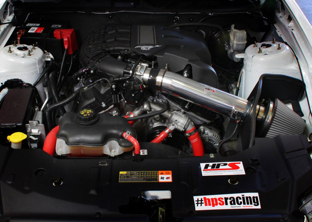 HPS Polish Short ram Air Intake Ford Mustang