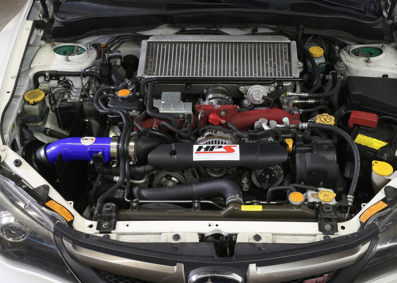 HPS Blue Short ram Air Intake Subaru WRX STI