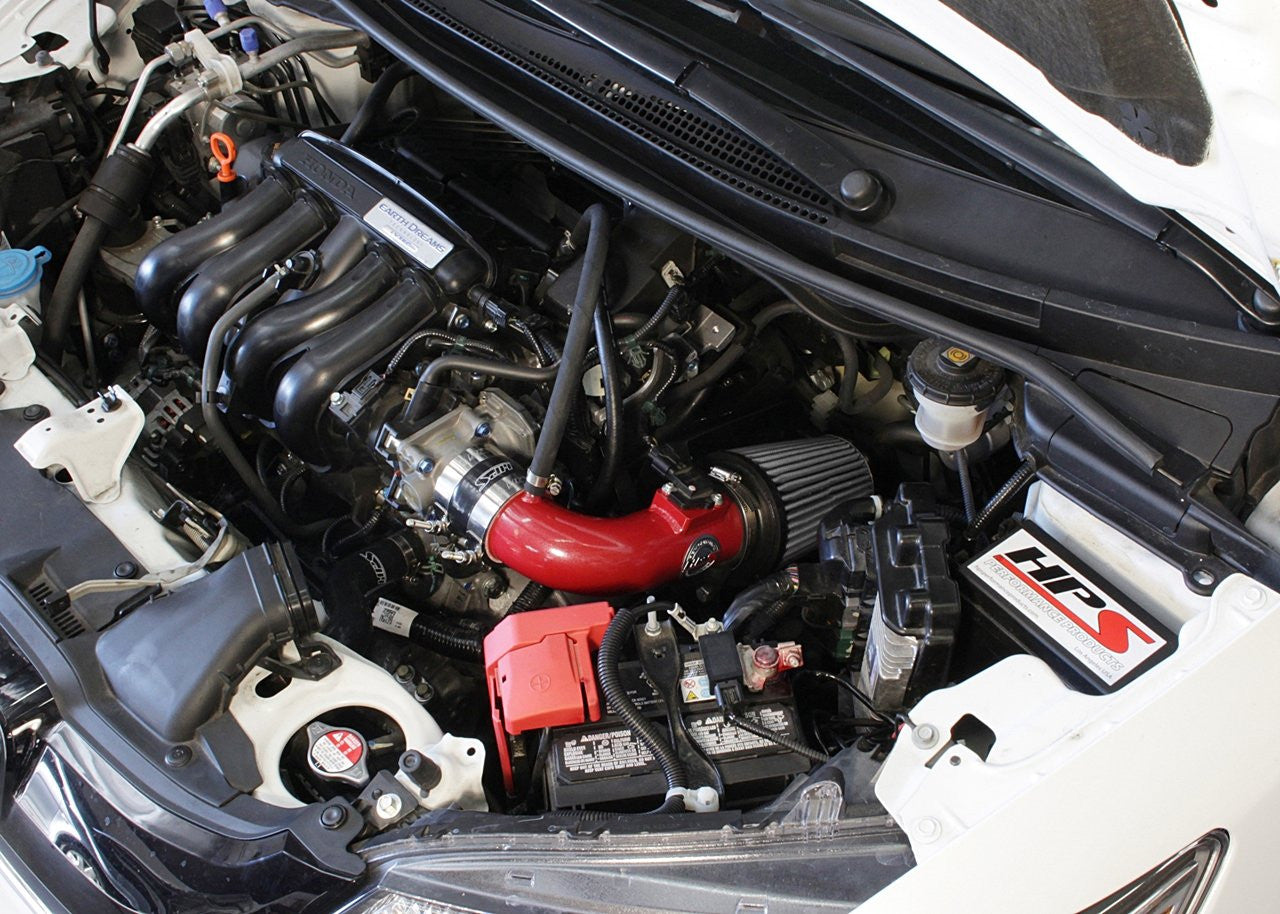 HPS Red Short ram Air Intake Honda Fit