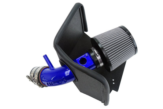 HPS Blue Short ram Air Intake Kit Heat Shield Cool Ram 827-619BL