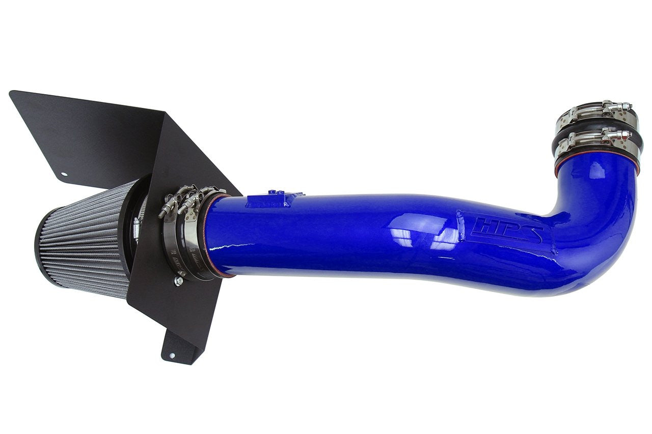 HPS Performance Blue Short ram Air Intake Kit for 2009-2014 Cadillac Escalade 6.2L V8